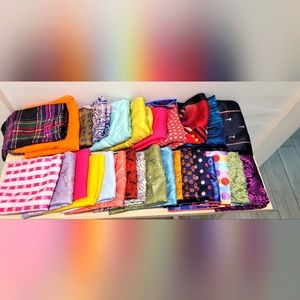 Lot of 29 Mens Pocket Squares Handkerchief Soft Silk